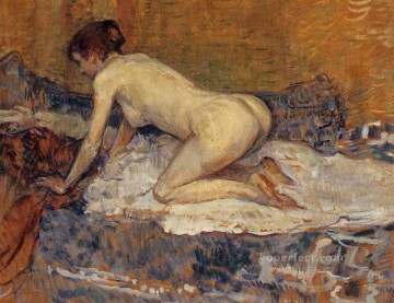 アンリ・ド・トゥールーズ・ロートレック Painting - 赤髪のしゃがむ女性 1897年 トゥールーズ ロートレック アンリ・ド